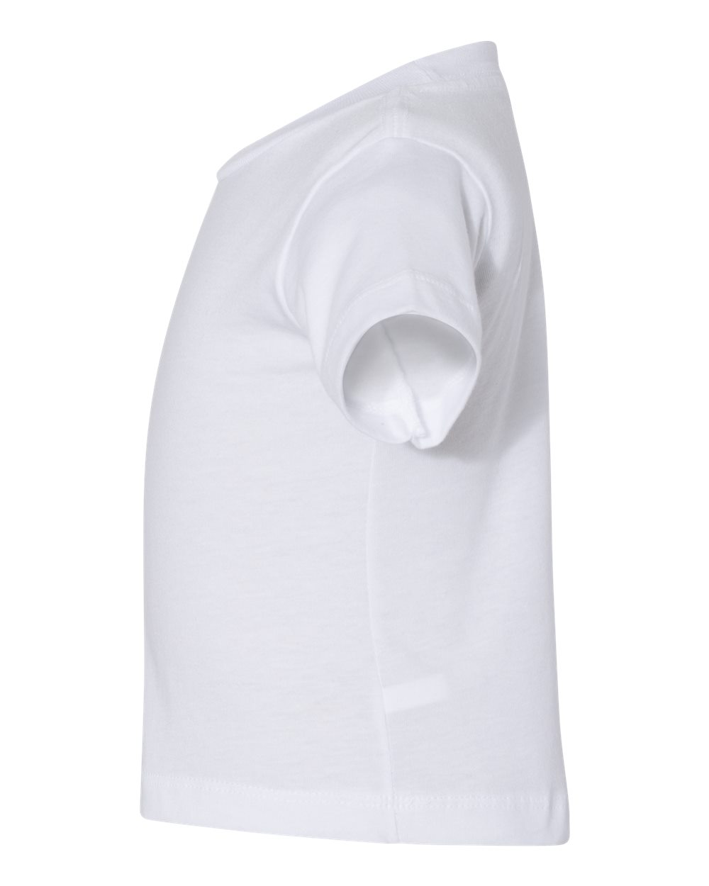 Left View of White Infant Jersey Tee - 3001B