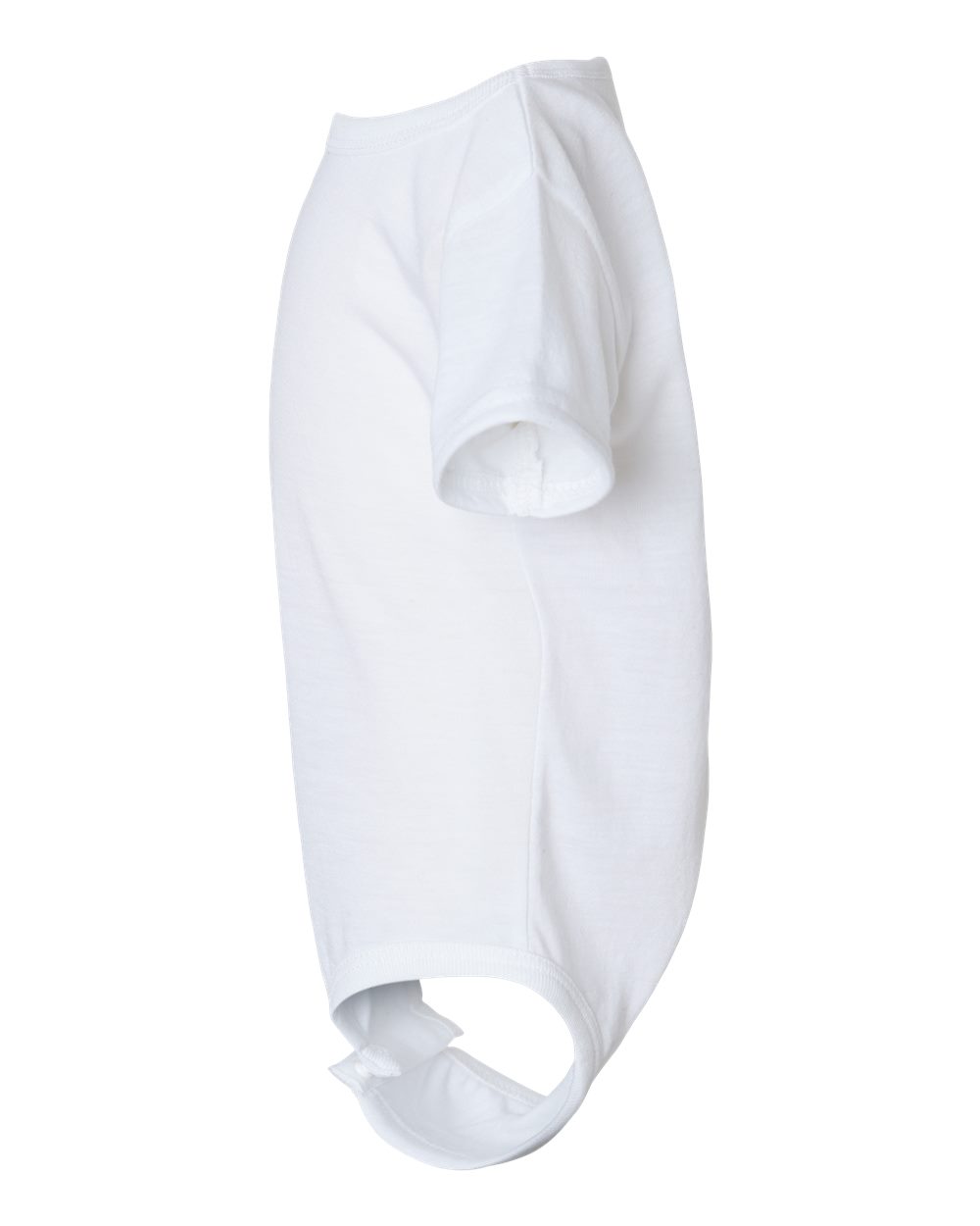 Left View of White Infant Polyester Sublimation Bodysuit - 4610