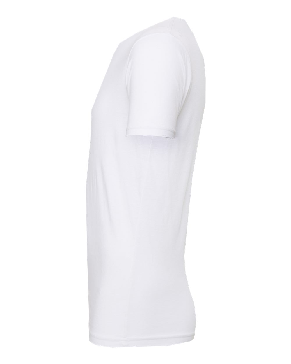 Left View of White Jersey Tee - 3001