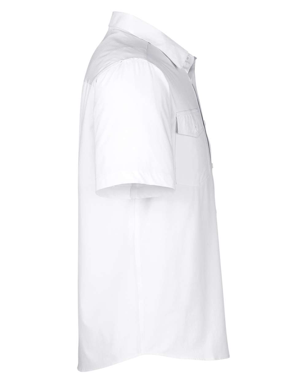 Left View of White Men's Ultra UVP® Marina Shirt - CE510