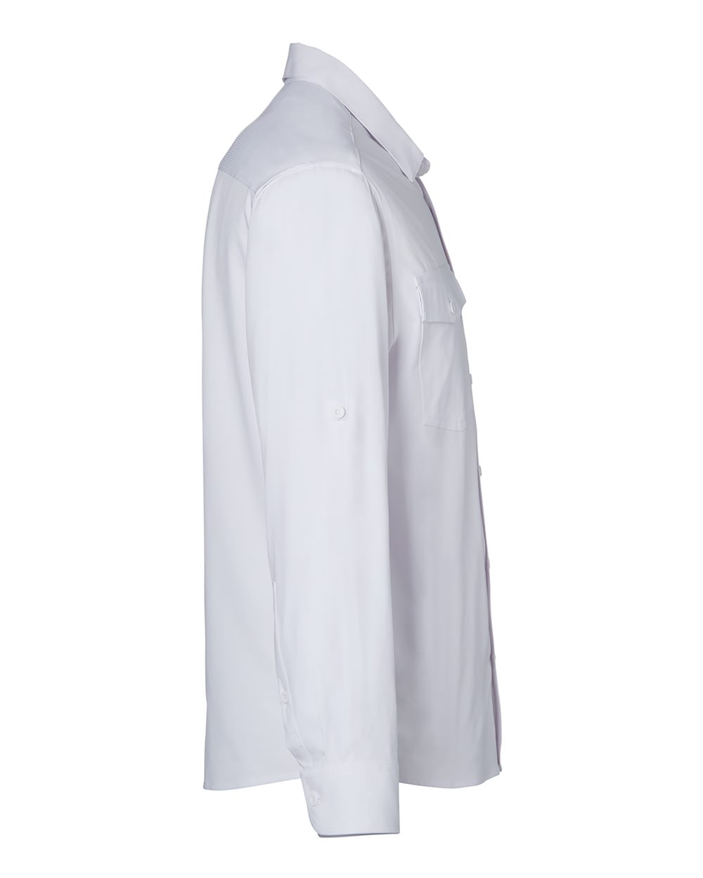 Left View of White Men's Ultra UVP® Marina Shirt - CE510L
