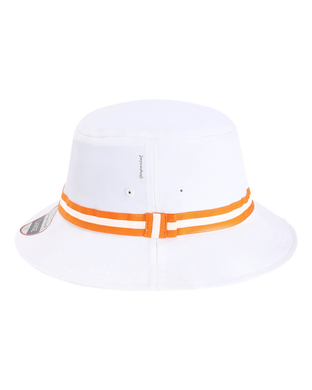 Left View of White/ Orange The Oxford Performance Bucket - 1371P