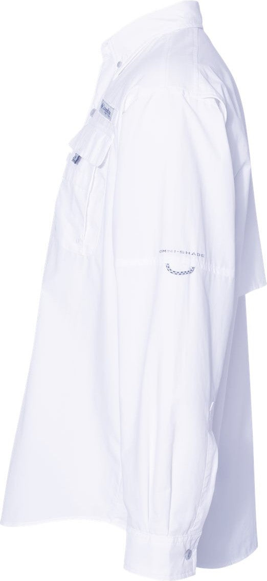 Left View of White PFG Bahama™ II Shirt - 212463