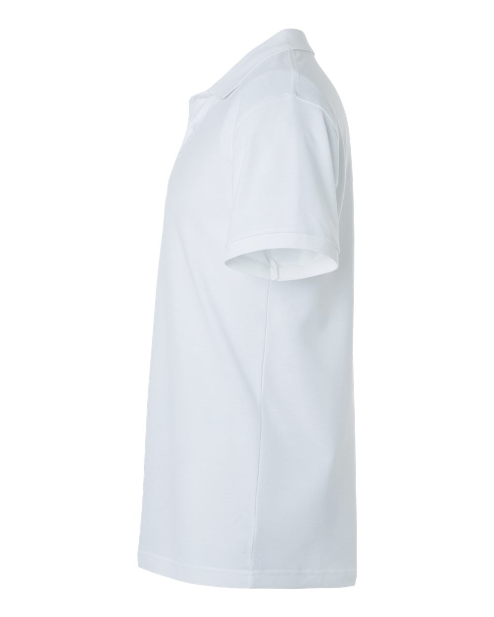 Left View of White Pique Polo - 62800