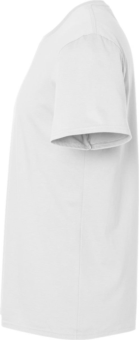 Left View of White Premium Cotton T-Shirt - 570MR