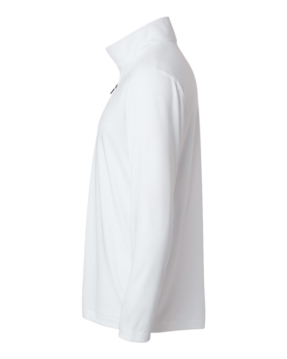 Left View of White Pro-Lock Performance Quarter-Zip Pullover - 41870