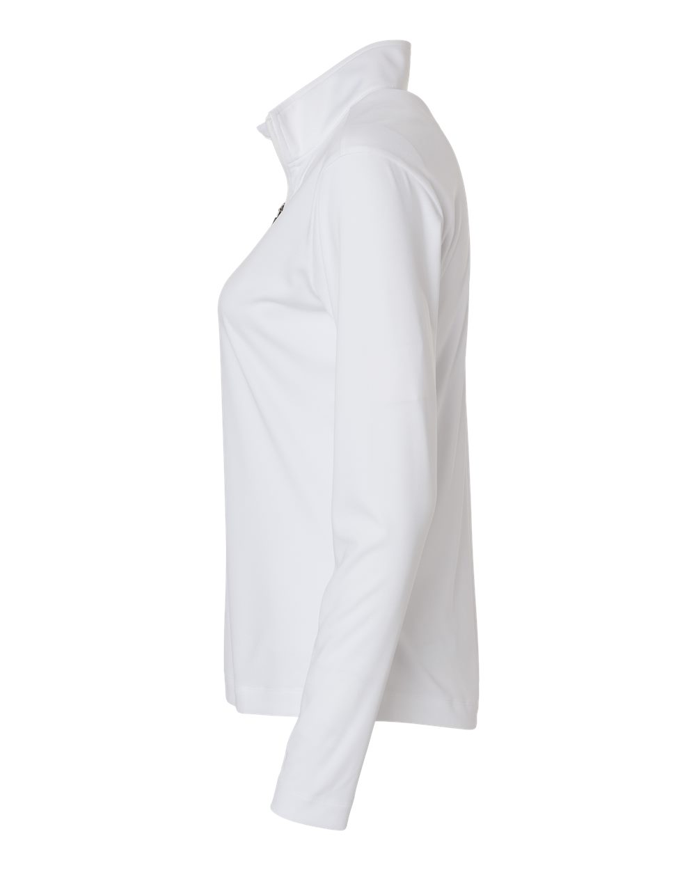 Left View of White Pro-Lock Women's Performance Quarter-Zip Pullover - 41870L