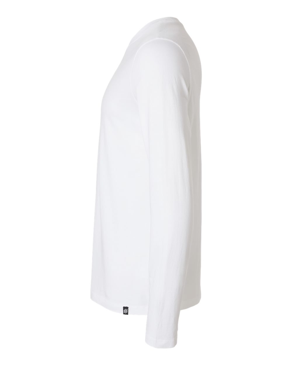 Left View of White RegenX Cotton Underscrub Long Sleeve T-Shirt - M30002U