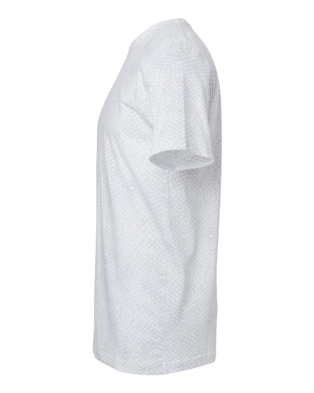 Left View of White Reptile Fine Jersey Tee - 6901