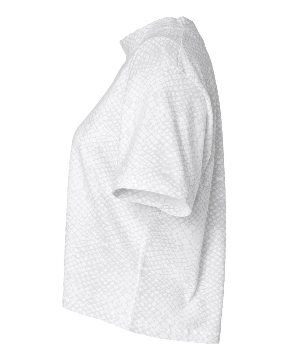 Left View of White Reptile Women's Boxy Tee - 3518