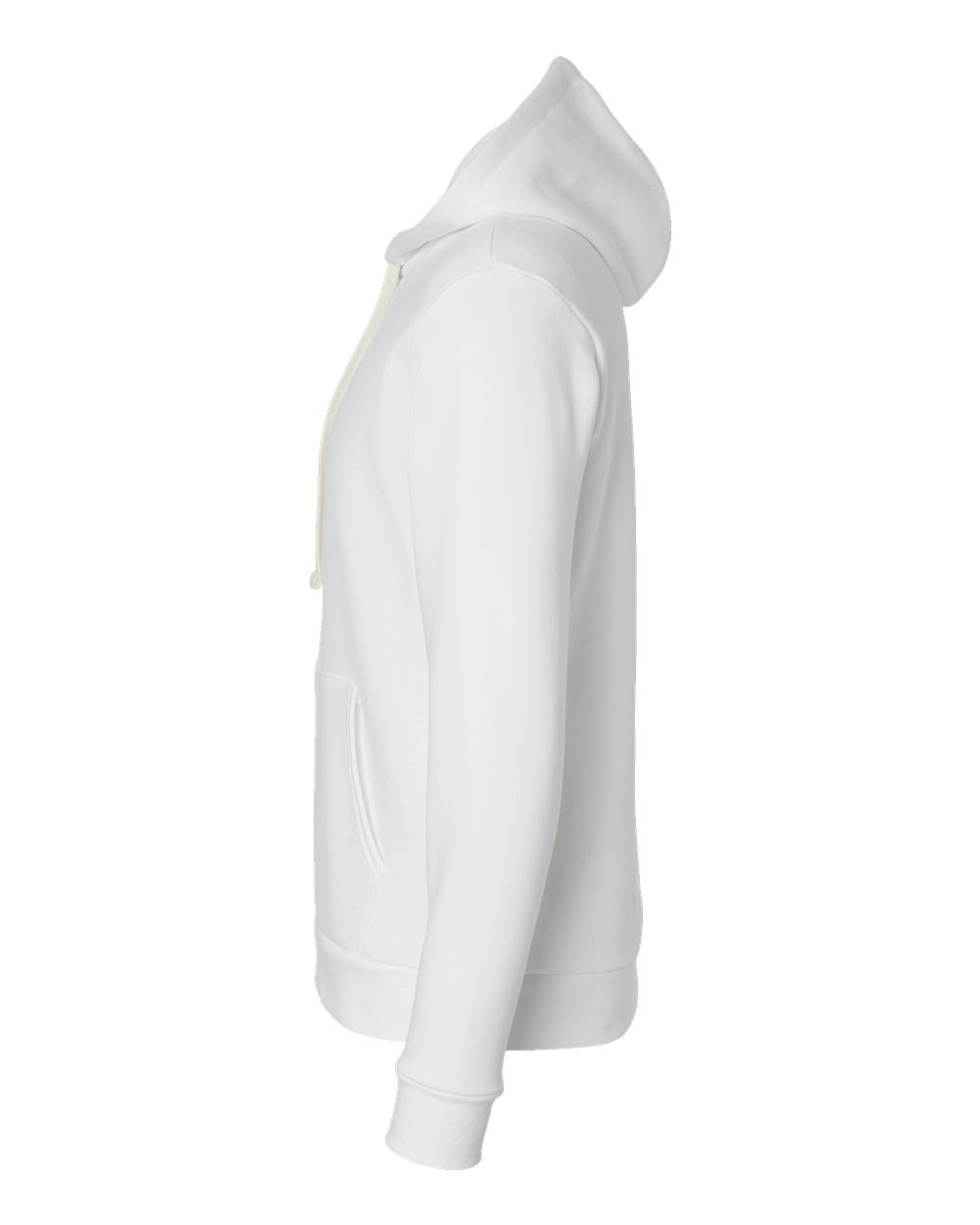Left View of White Santa Barbara Hoodie - 9303