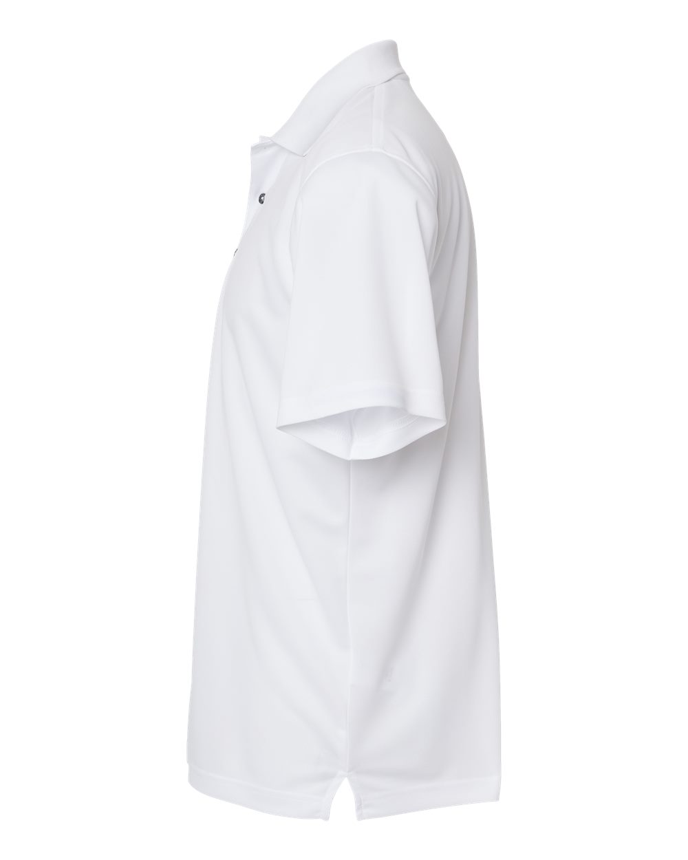 Left View of White Saratoga Performance Mini Mesh Polo - 100