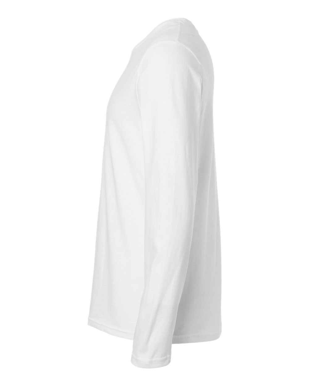 Left View of White Softstyle® Long Sleeve T-Shirt - 64400