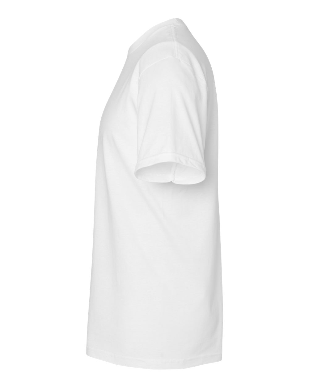 Left View of White Softstyle® Midweight T-Shirt - 65000