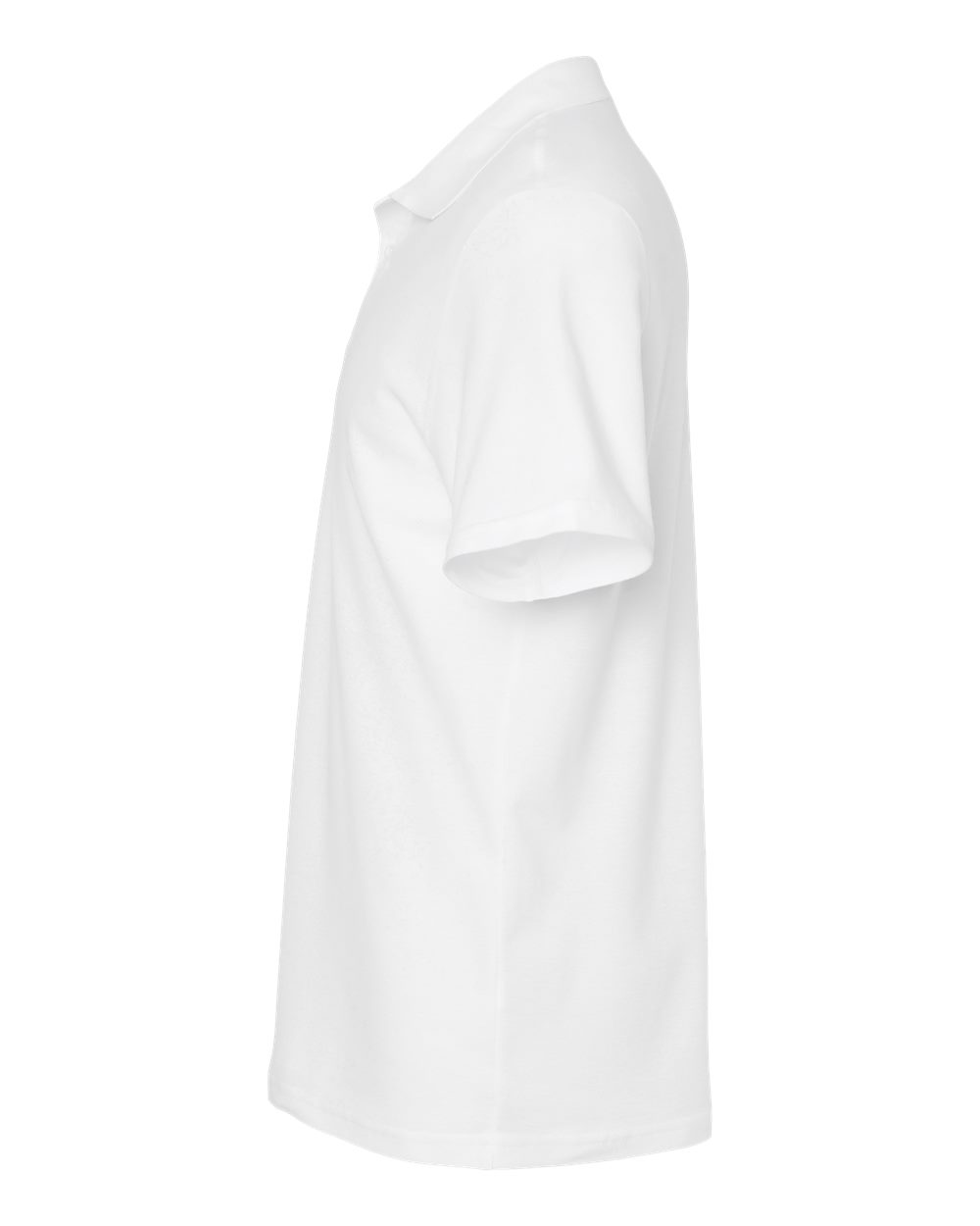 Left View of White Softstyle® Pique Polo - 64800