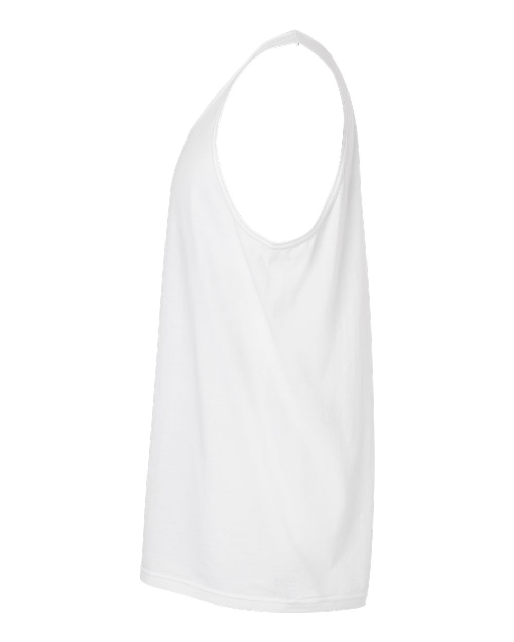 Left View of White Softstyle® Tank Top - 64200