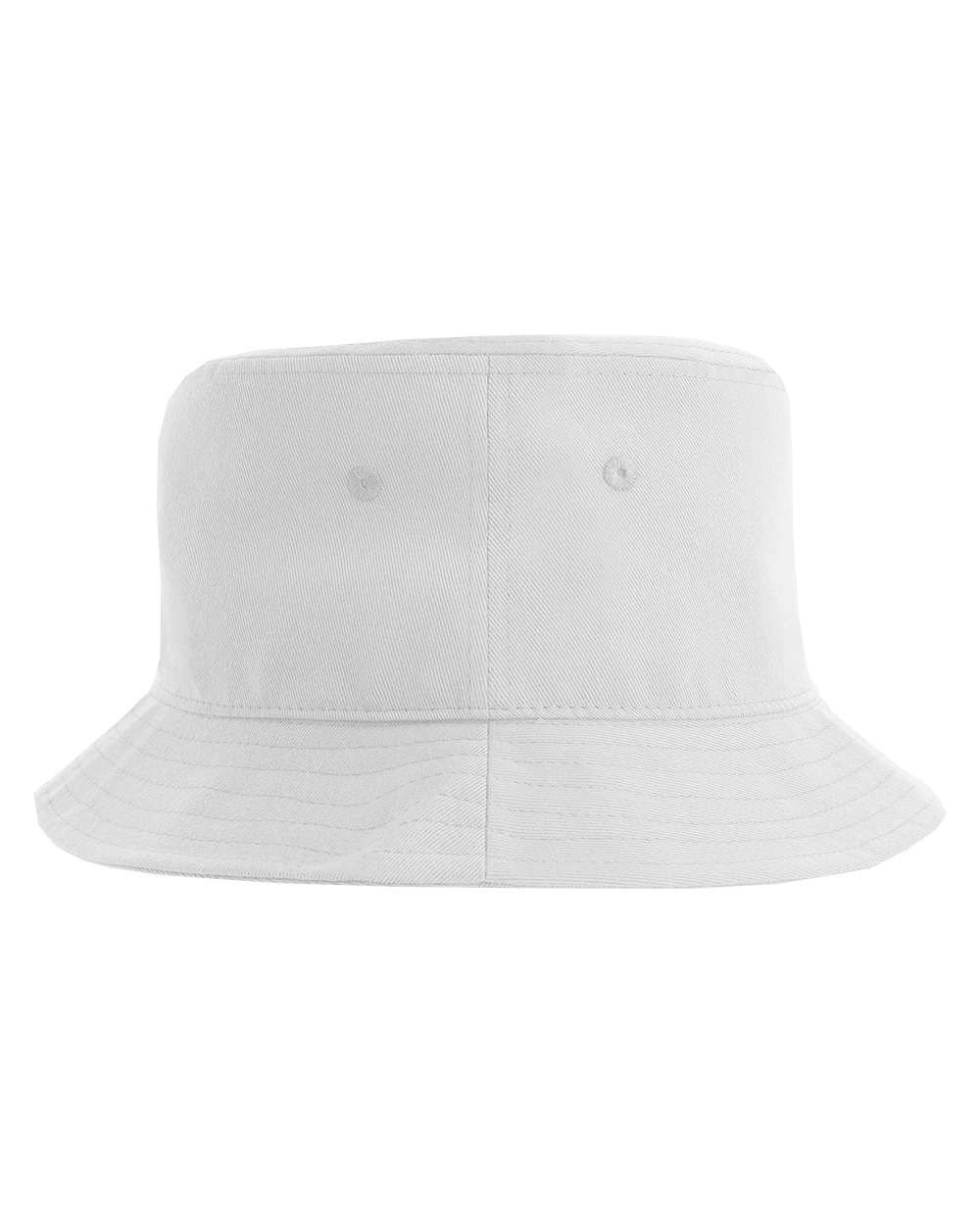 Left View of White Sustainable Bucket Hat - GEO