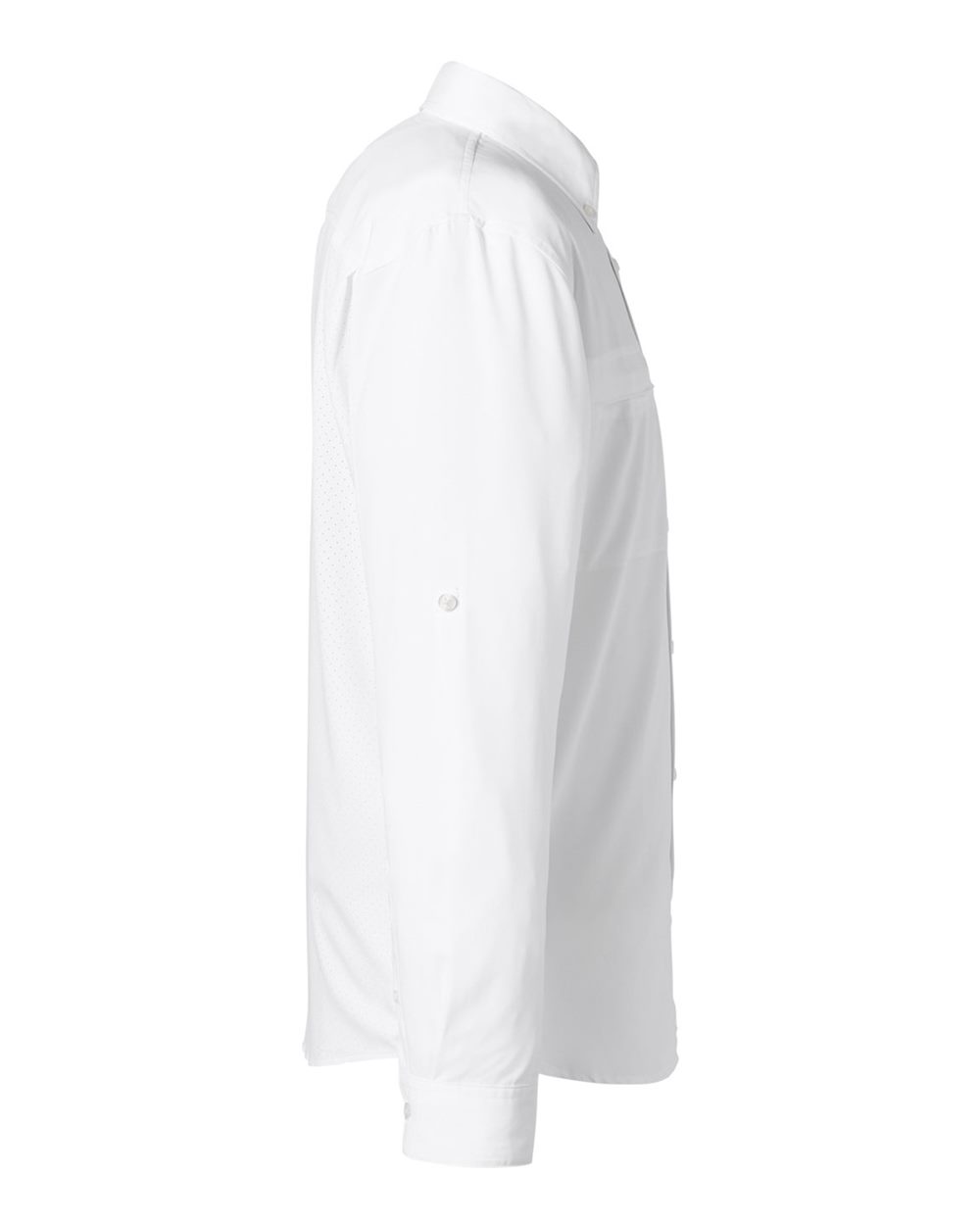 Left View of White Tide Point Long Sleeve Shirt - H150172