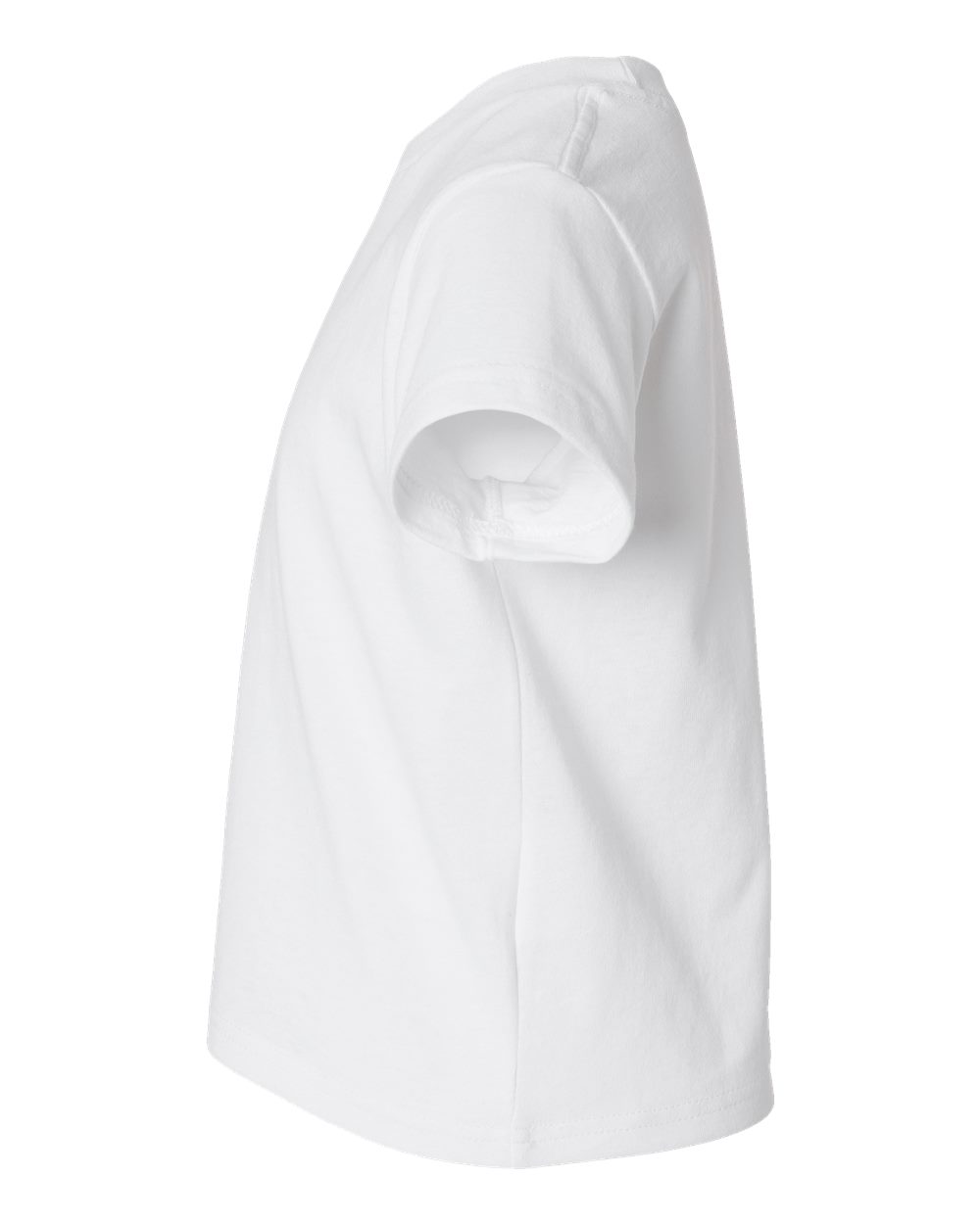 Left View of White Toddler Cotton Jersey Tee - 3301T