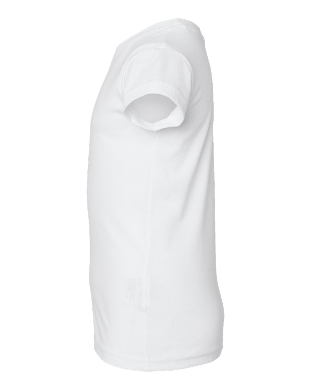 Left View of White Toddler Girls Fine Jersey Tee - 3316