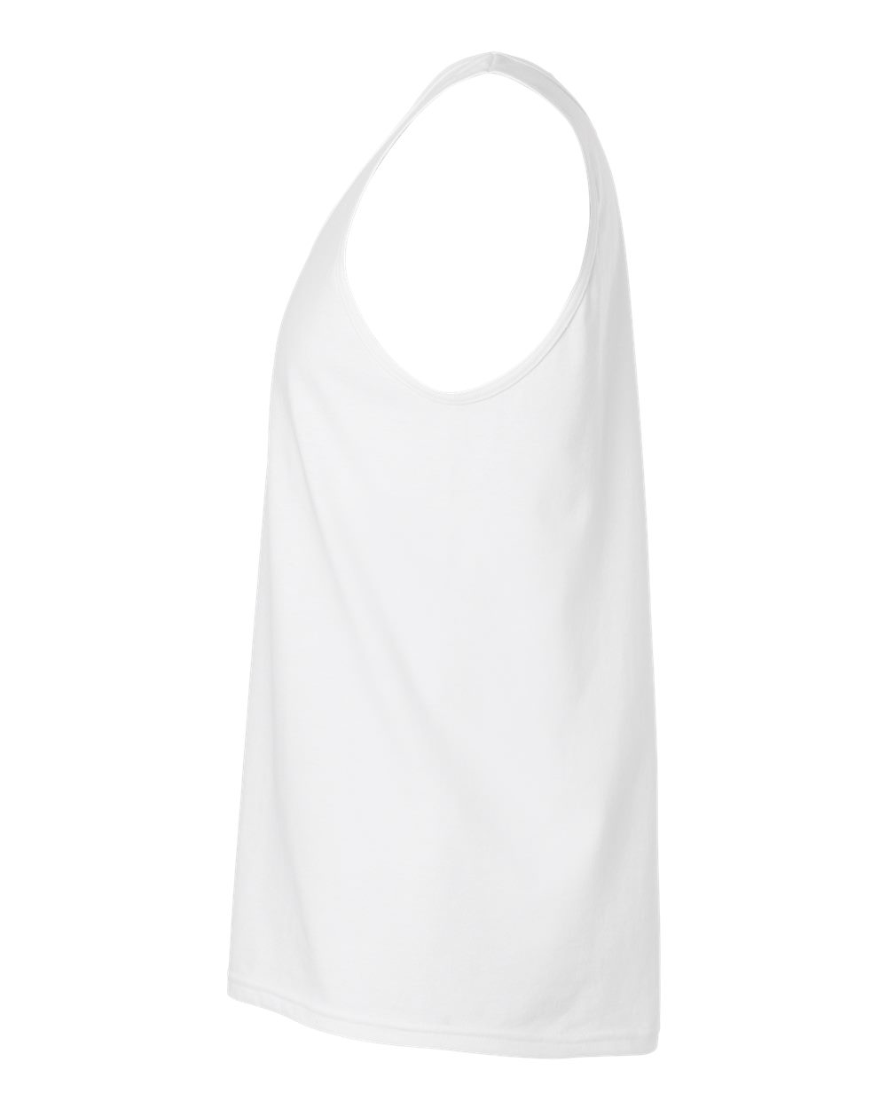 Left View of White Ultra Cotton® Tank Top - 2200