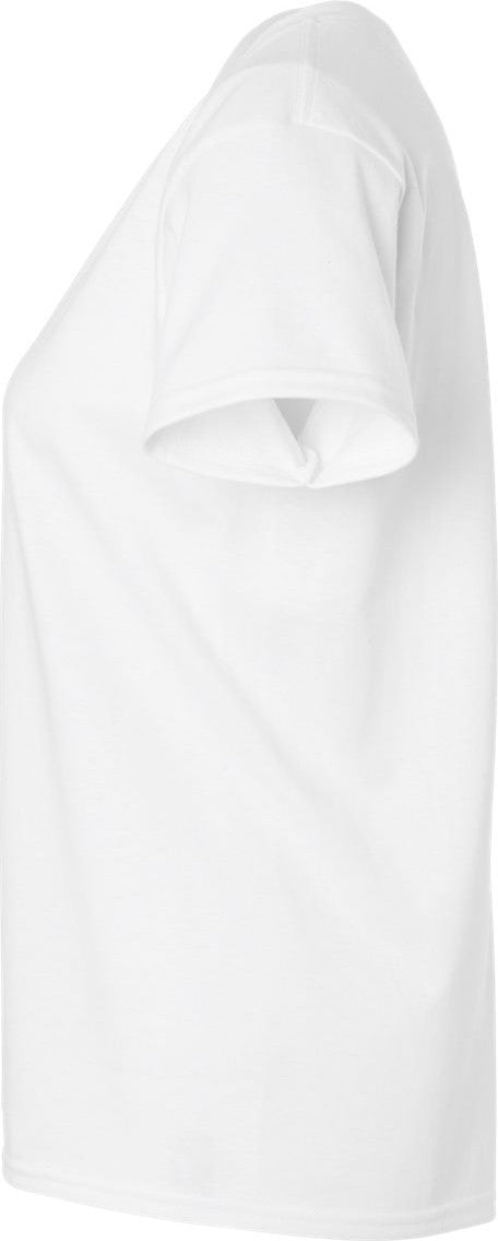 Left View of White Ultra Cotton® Women’s T-Shirt - 2000L