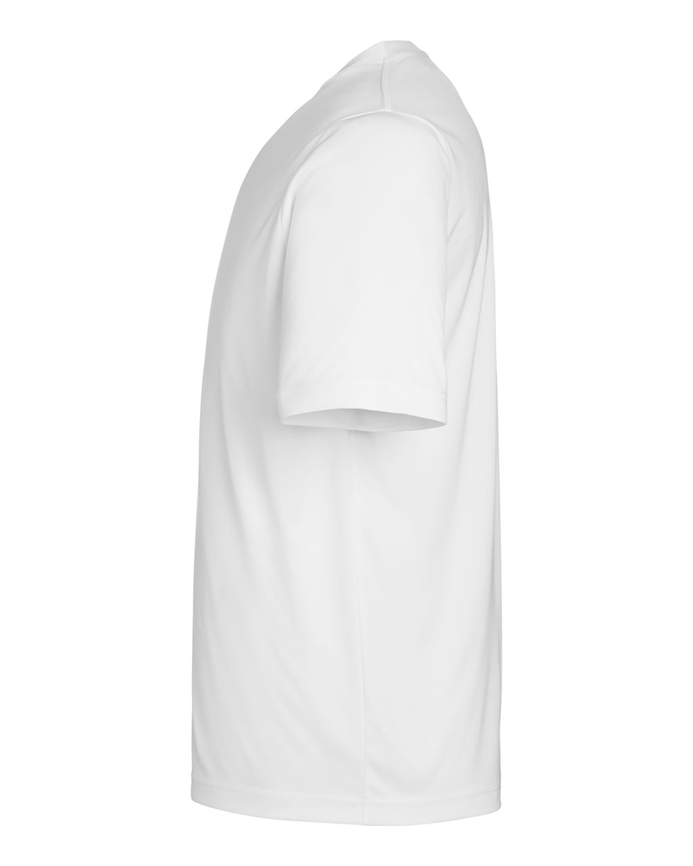 Left View of White Unisex Capital Performance T-Shirt - CE10