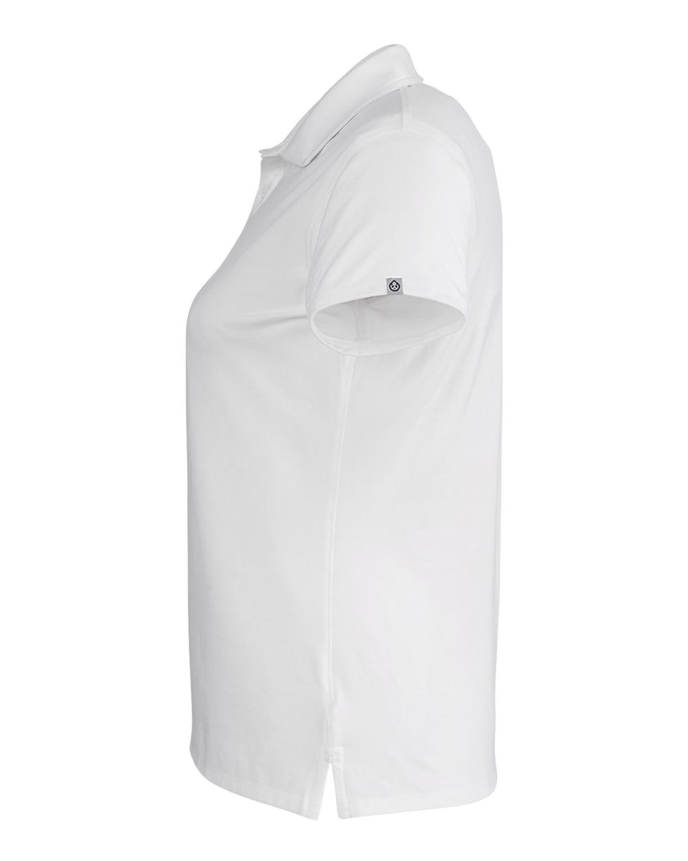 Left View of White Women's Air Lightweight Polo - TW938