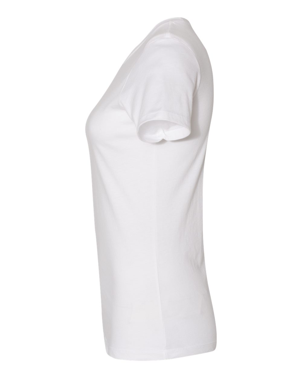 Left View of White Women’s Cotton T-Shirt - 3900