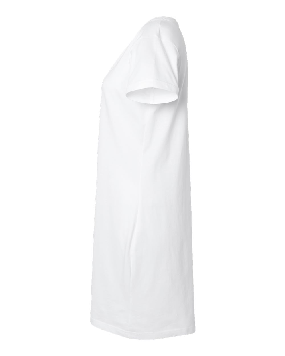 Left View of White Women's Fine Jersey V-Neck Coverup - 3522