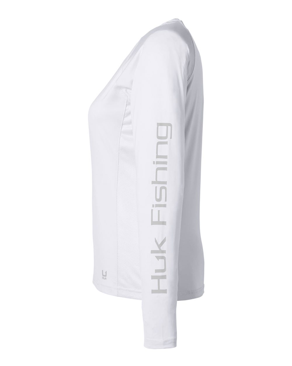 Left View of White Women's LoPro Pursuit T-Shirt - H612L04