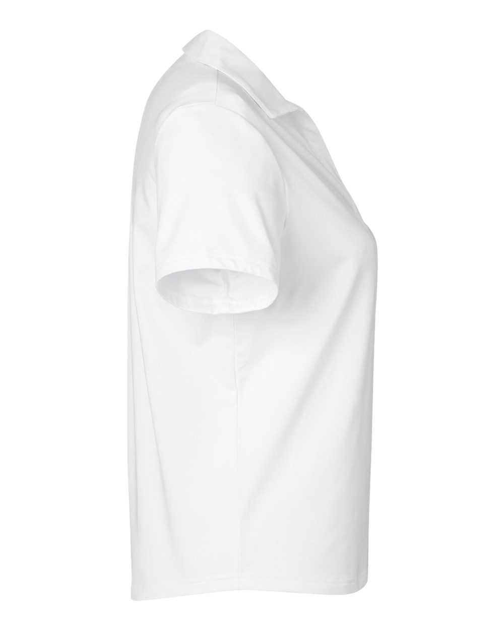 Left View of White Women's Marbled Fairway Polo - PDP7058