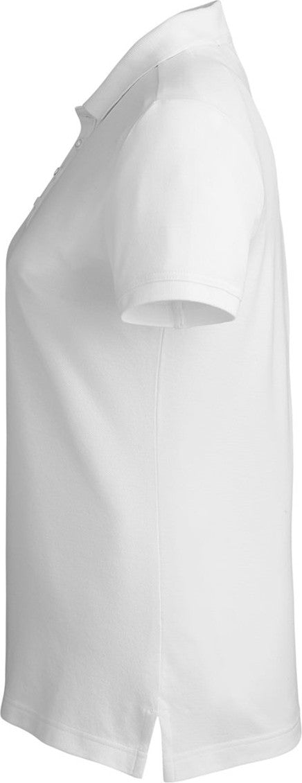 Left View of White Women's New Classics® Performance Polo - DG100W