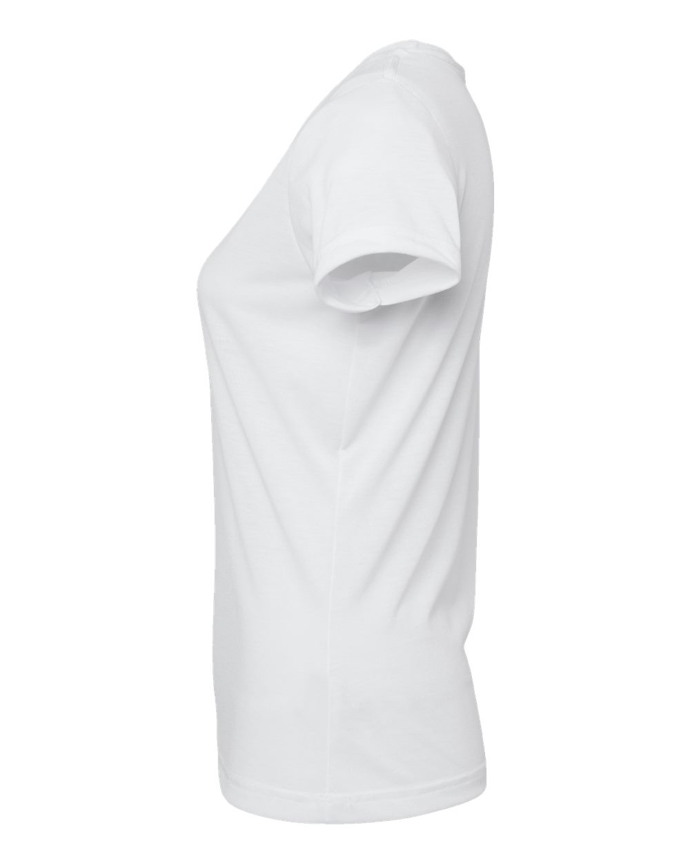 Left View of White Women's Polyester Sublimation Tee - 1510