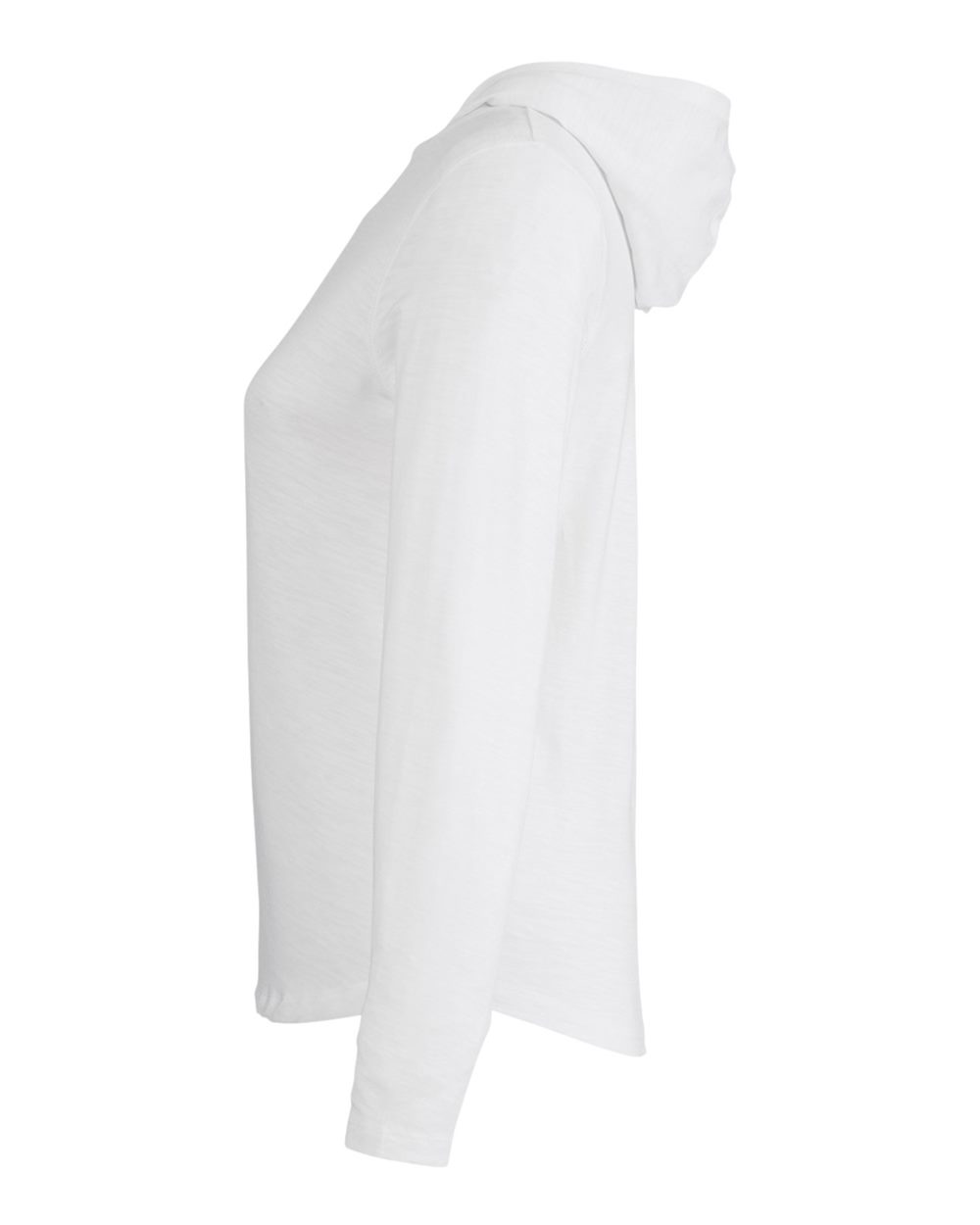 Left View of White Women's Recess Hooded Pullover - TW850S