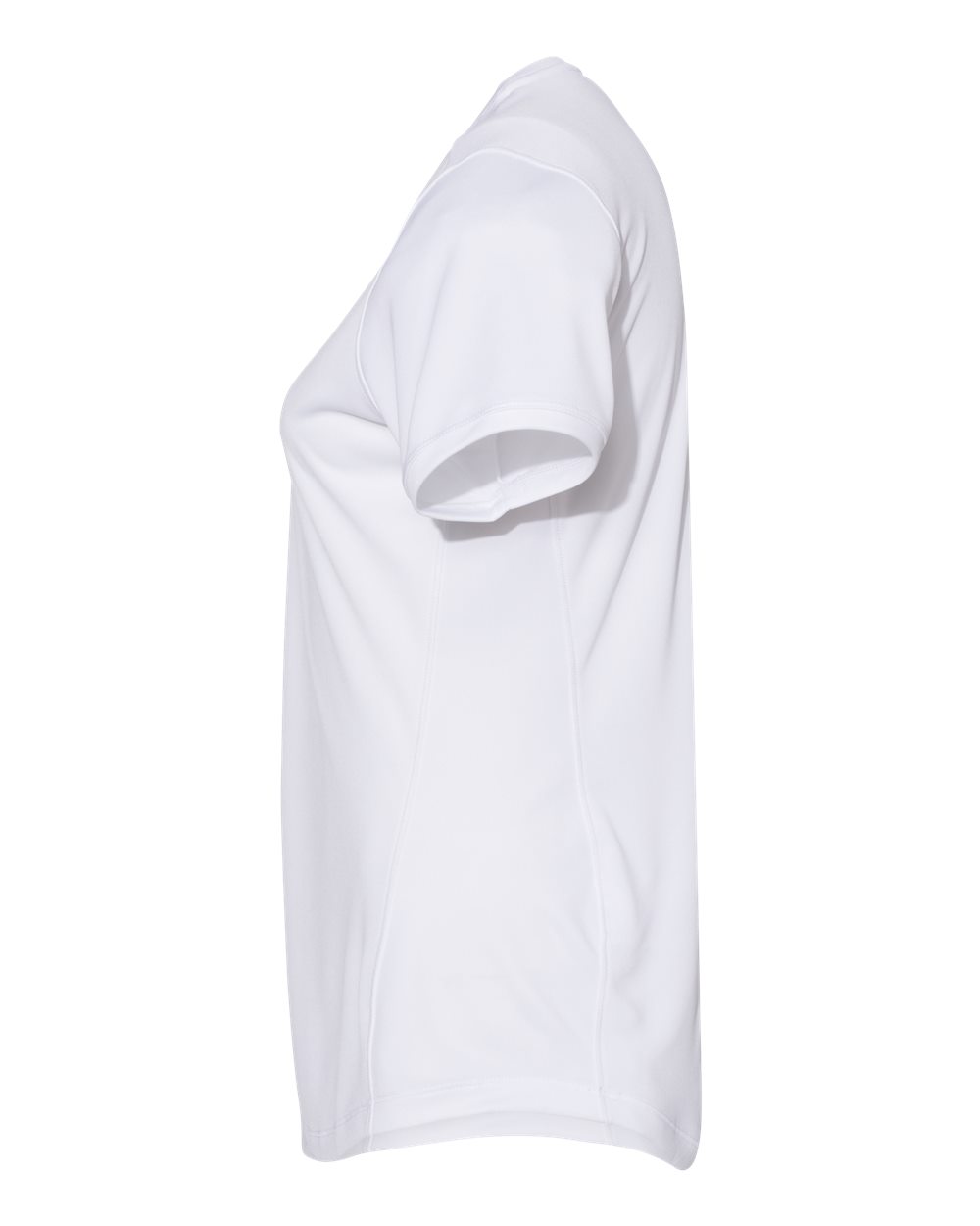 Left View of White Women's Sport T-Shirt - A377