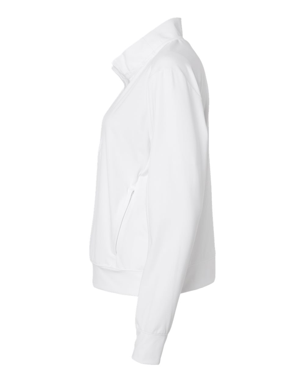 Left View of White Women's Ultimate365 Quarter-Zip Pullover - A1002