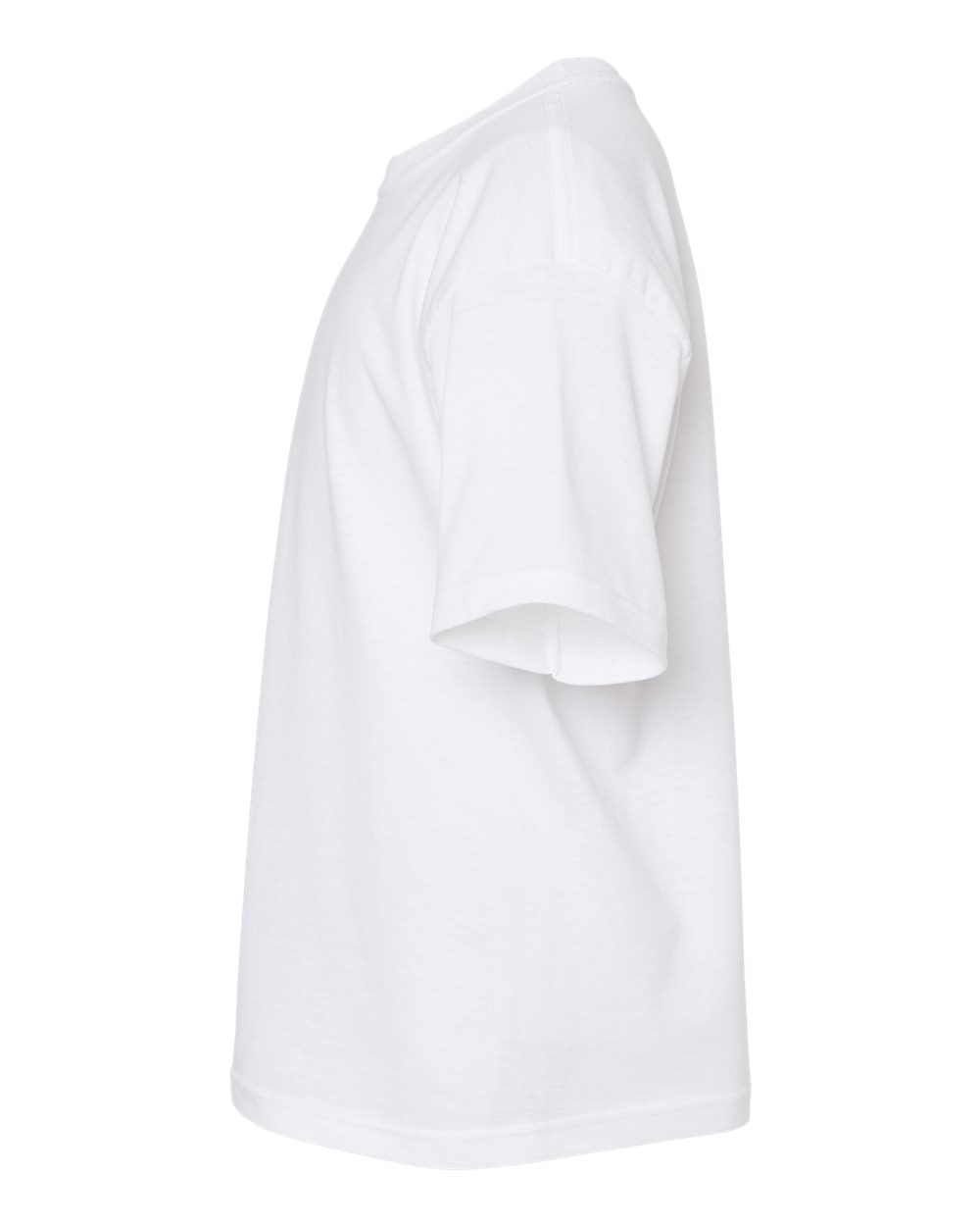 Left View of White Youth Gold Soft Touch T-Shirt - 4850