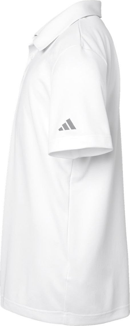 Left View of White Youth Performance Polo - A4000