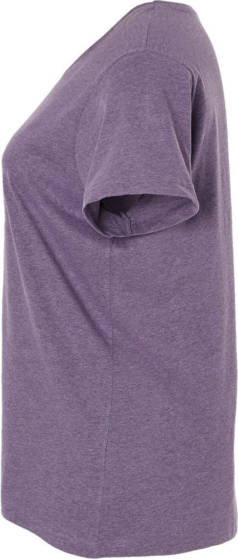 Left View of Wisteria Blackout Curvy Collection Women's Fine Jersey Tee - 3816