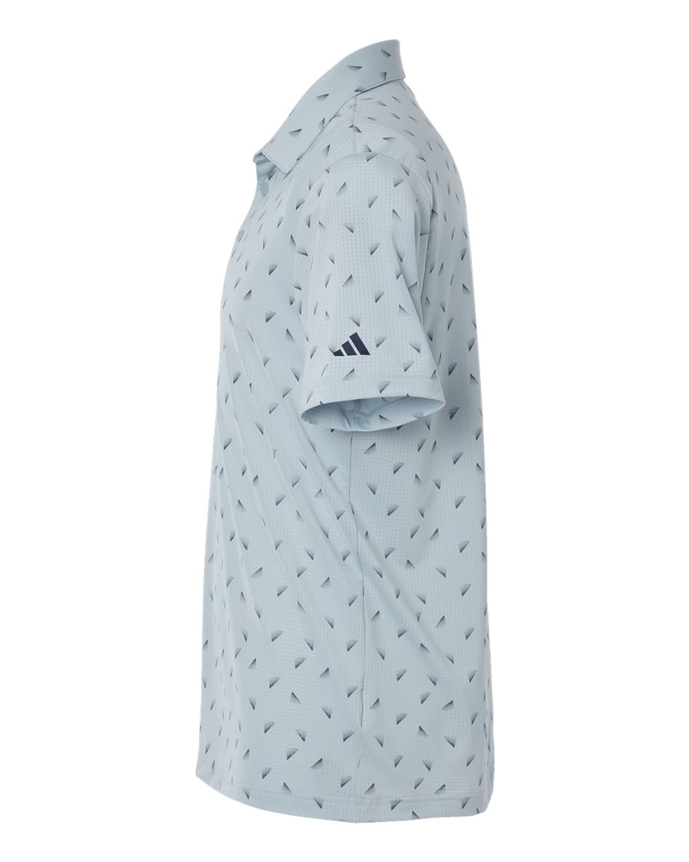 Left View of Wonder Blue/ Collegiate Navy Ultimate Mesh Polo - A2012