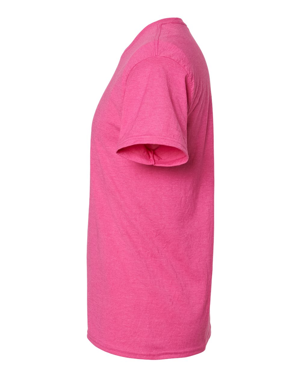 Left View of Wow Pink Heather Perfect-T T-Shirt - 4980