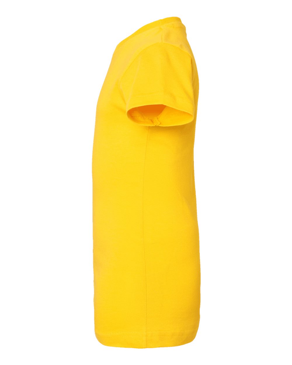 Left View of Yellow Girls' Fine Jersey Tee - 2616