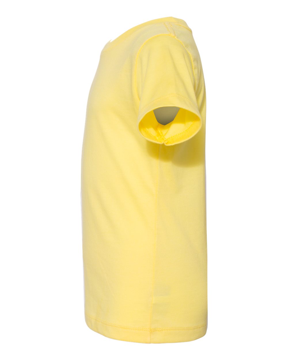 Left View of Yellow Toddler Jersey Tee - 3001T