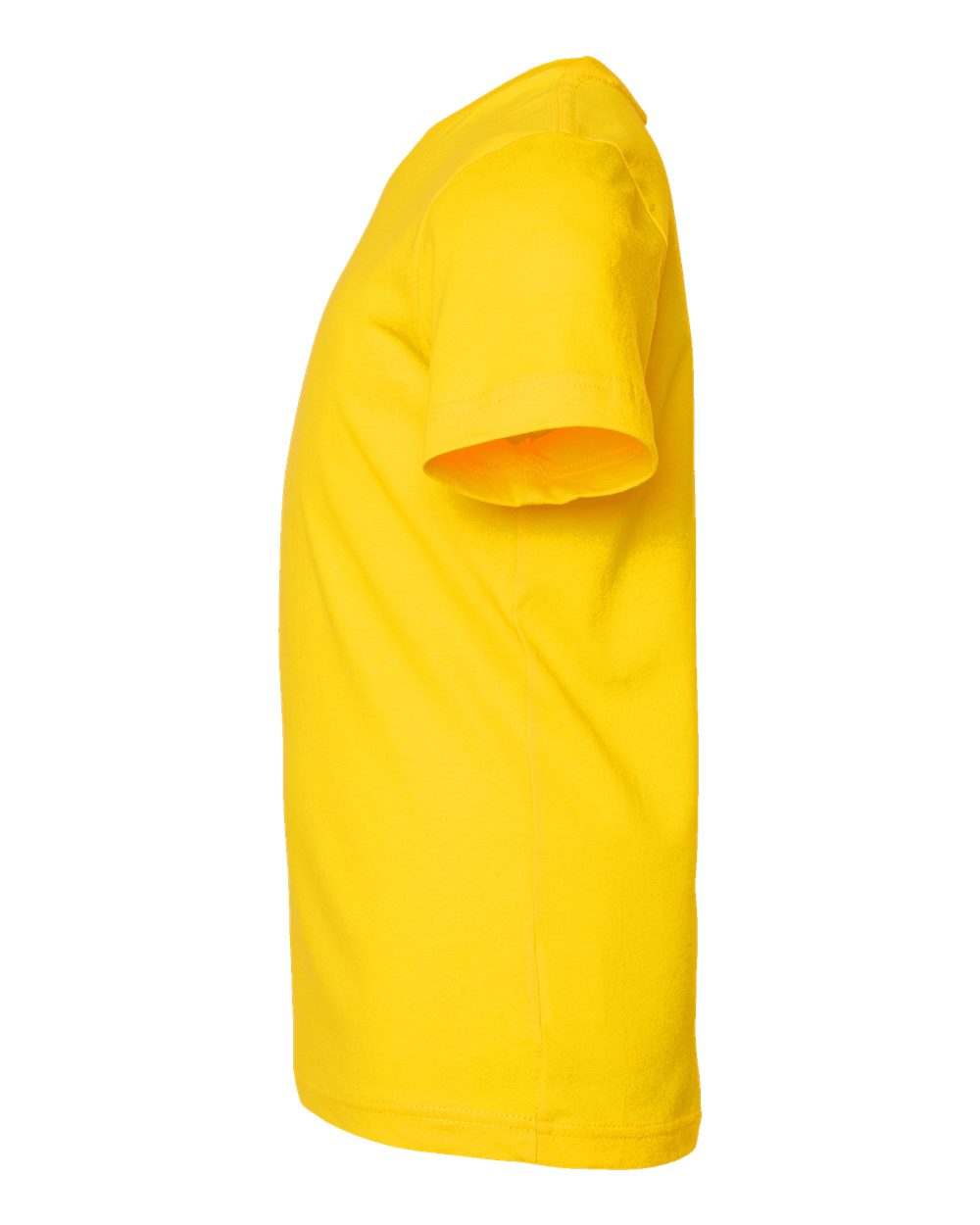 Left View of Yellow Youth Fine Jersey Tee - 6101