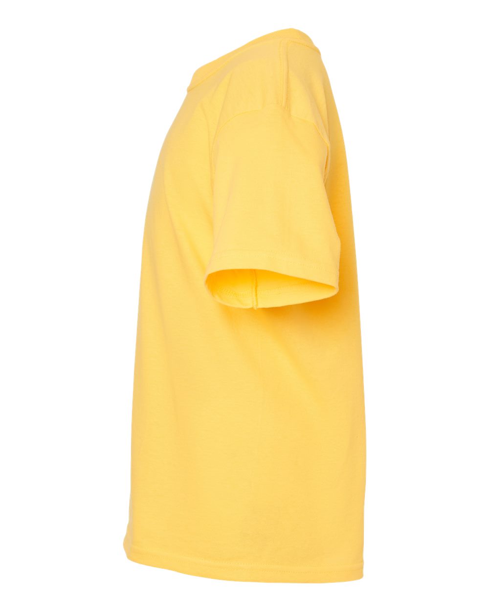 Left View of Yellow Youth Gold Soft Touch T-Shirt - 4850