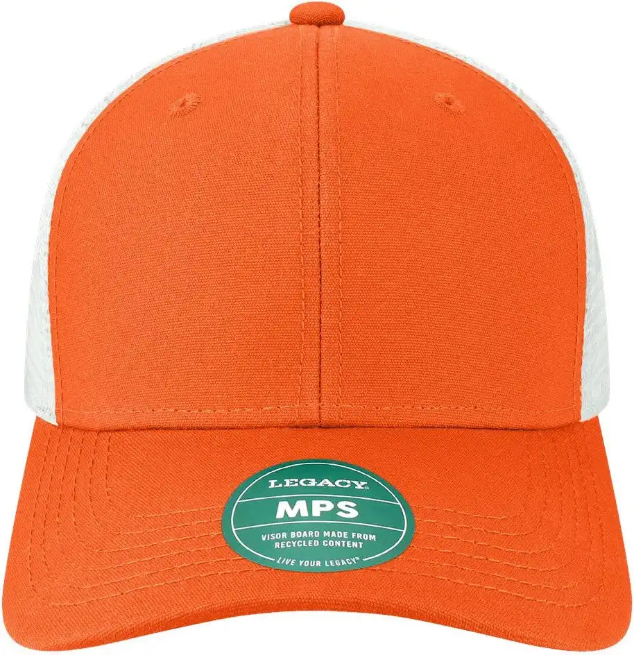 Legacy Mps Mid-pro Snapback Trucker Cap - Orange White - Orange/ / Adjustable