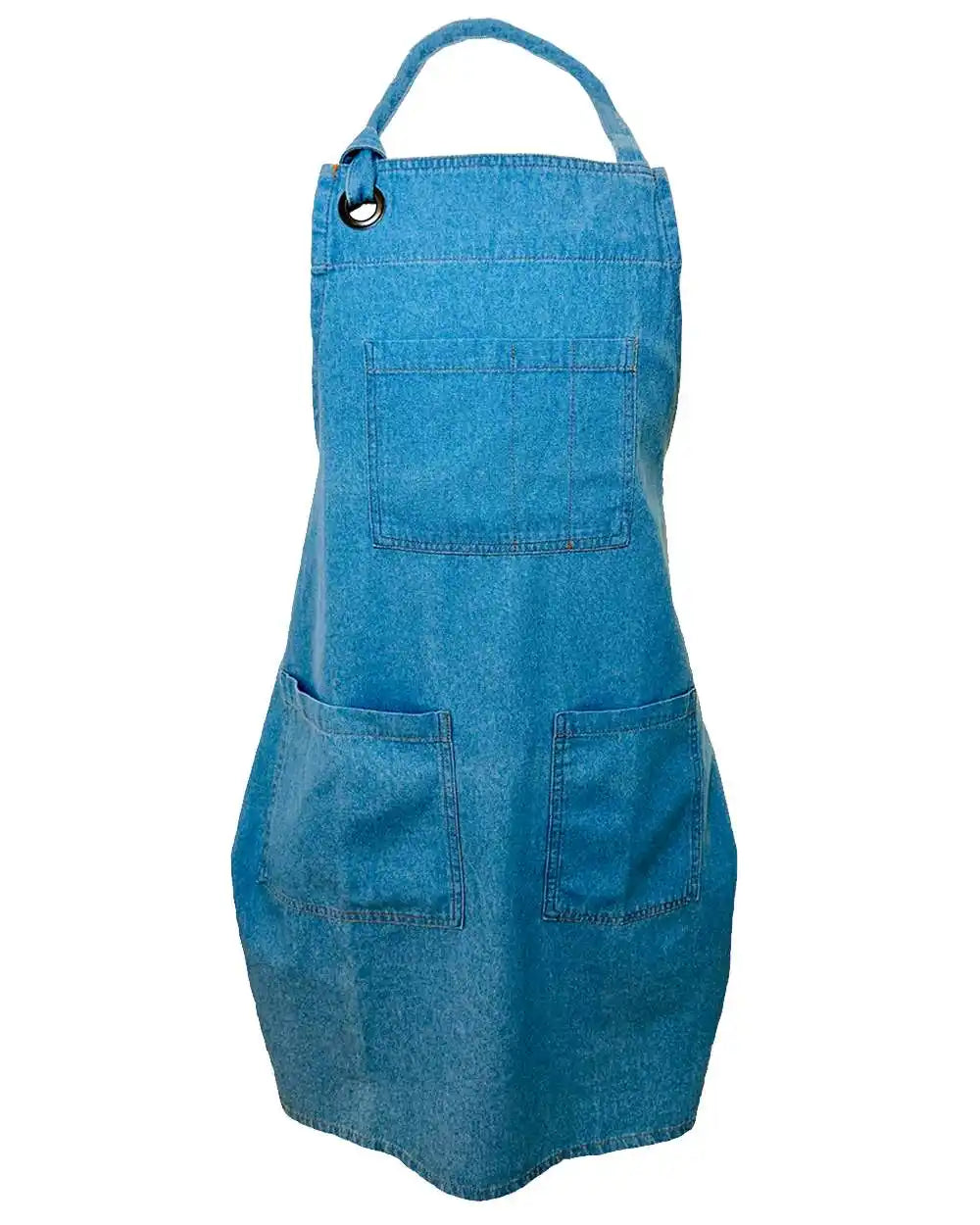 Liberty Bags 5511l 5-pocket Recycled Cotton Denim Apron - 5511 - Light Blue - Osfa