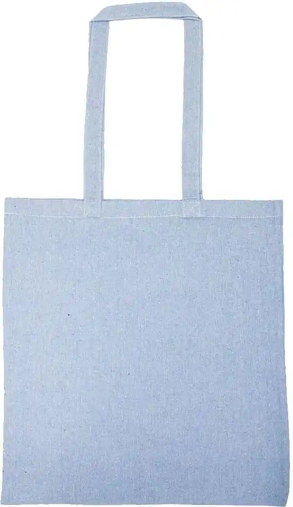 Liberty Bags 8505r Lightweight Recycled Canvas Tote Bag with Extended Handle - Heather Medium Blue - Osfa