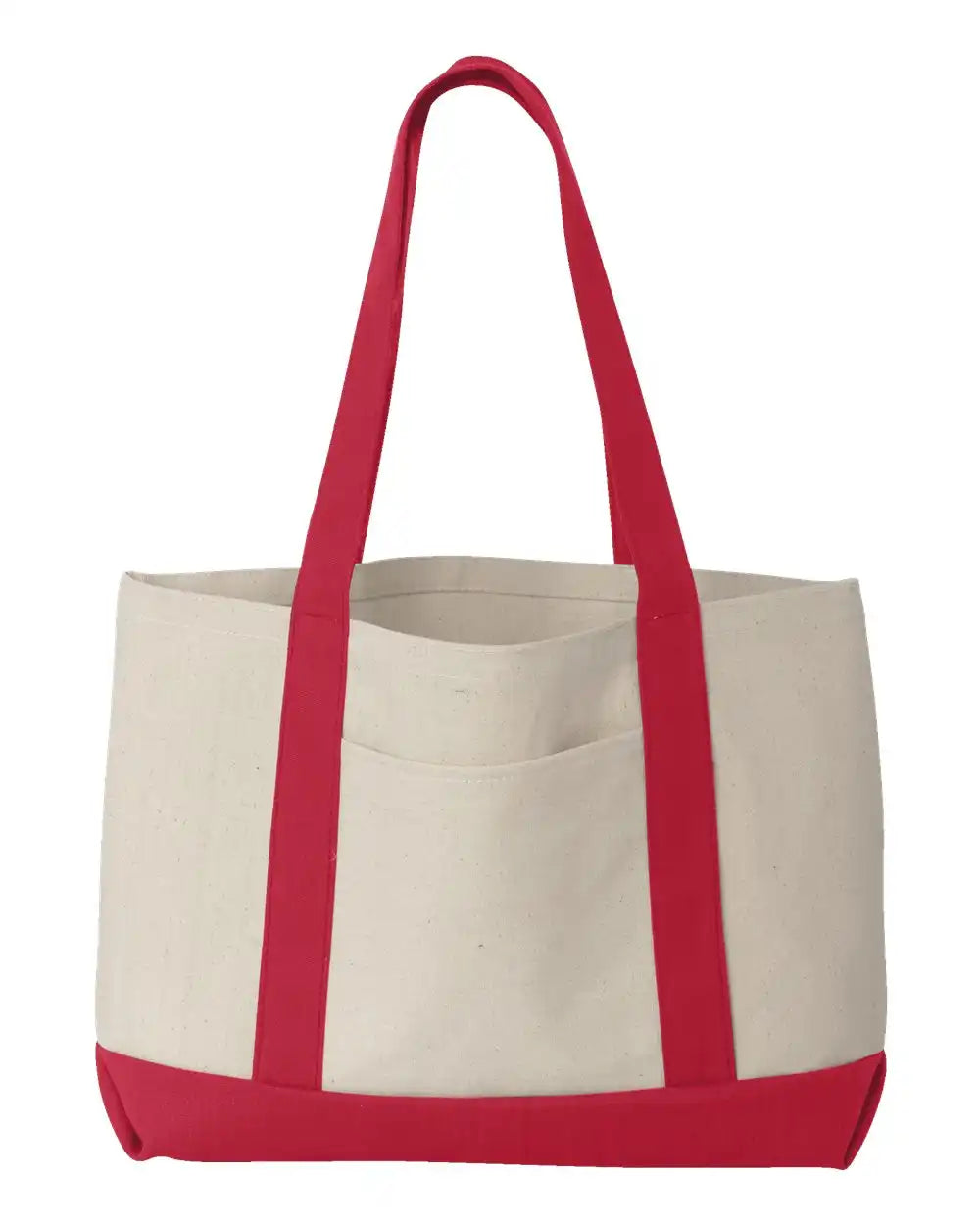 Liberty Bags 8869l Leeward Boater Tote - 8869 - Natural Red - Natural/ / Osfa